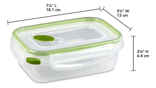 Contenedor De Hojas Rectangular De 3.1 Tazas