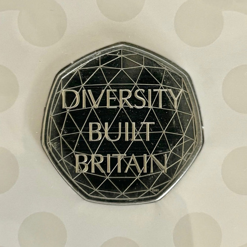 Moeda Inglaterra 50 Pence 2020 Diversidade Britânica Lacrada