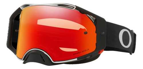 Máscara de motocicleta Oakley Motocross Airbrake PRZM OO7046-B2 com lente de irídio e moldura preta - tamanho ajustável