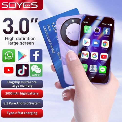 Mini Teléfono Inteligente Android F8 Pro Max, Doble Sim,