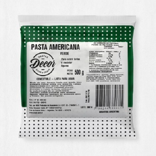 Imagen 10 de 10 de Pasta Decor Americana Para Cubrir 500 Grs Color Colores