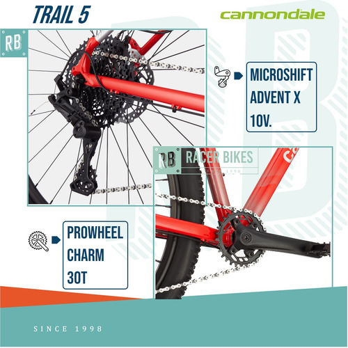 Imagen 3 de 10 de Bicicleta Cannondale Trail 5 Rodado 29 Monoplato