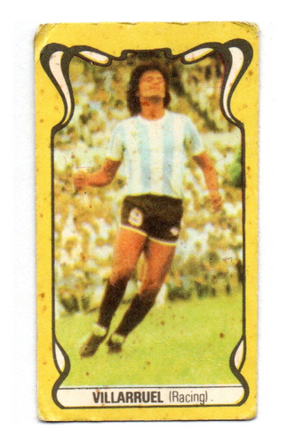 Figurita Racing Tarjeton Futbol Fulbito 1981 Villarruel