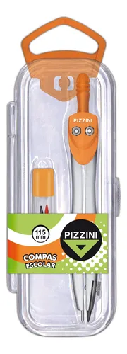 Compas Escolar Metalico Pizzini Pk 133 Con Estuche