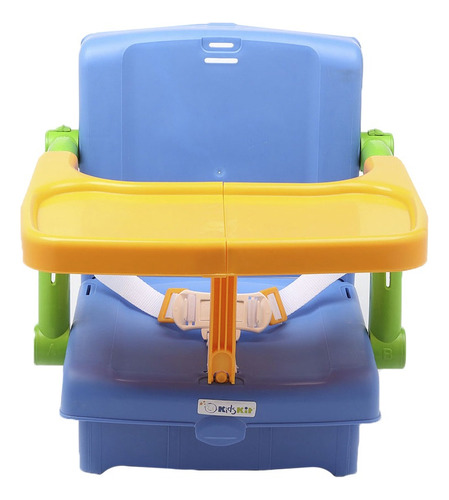 Silla Alta Portátil Para Bebé Kidskit 4 En 1 Color Azul Azul Verde