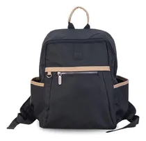 Comprar Mochila Tela Impermeable Bolsillo Al Frente Dama Lincolns Color Negro Combinado