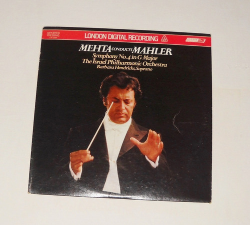 Mehta Conducts Mahler Symphony No 4 Barbara Hendricks Lp Usa