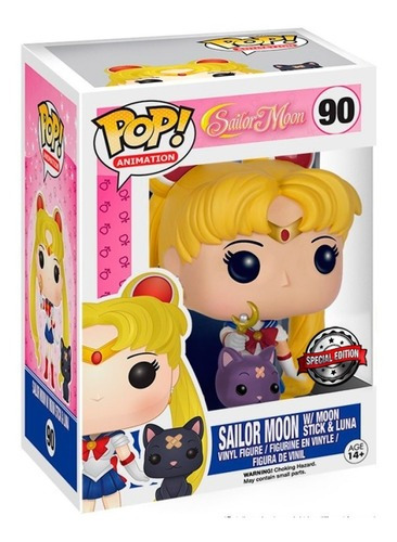 Figura de acción  Sailor Moon with Moon Stick & Luna pop de Funko Pop!