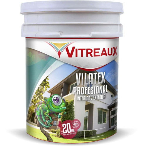 Pintura Latex Interior / Exterior Vitreaux Blanco 10 Litros