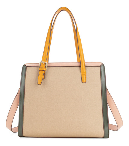 Bolsa Satchel Cloe Calzana I Grande Color Beige