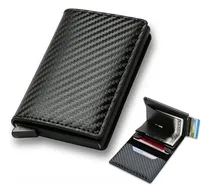 Comprar Billetera Tarjetero De Aluminio Cuero Unisex Anti Clonación