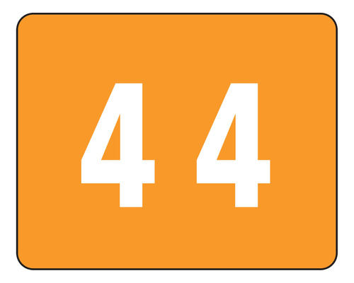 Numerico Codificado Color 4 Hoja Etiqueta Naranja 500 Rollo