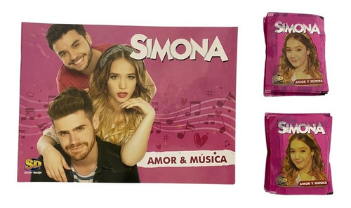 1 Álbum + 50 Sobres De Figuritas Simona  Amor Y Música  