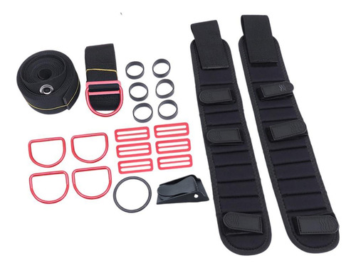 Conjunto De Arnés Dir Con Placa Trasera Para Buceo, Rojo