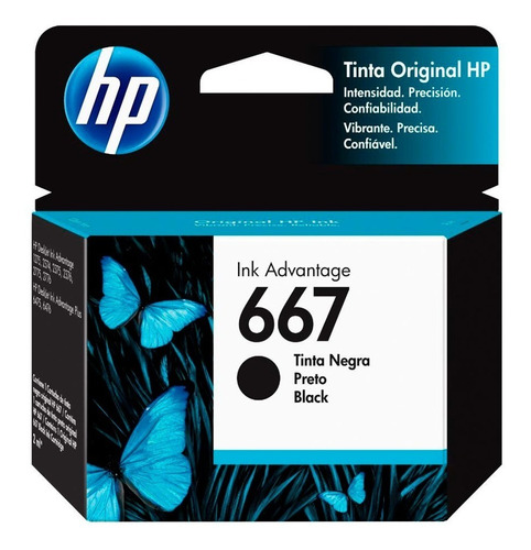 Tinta Hp 667  Negro 2375 2775 120pgs