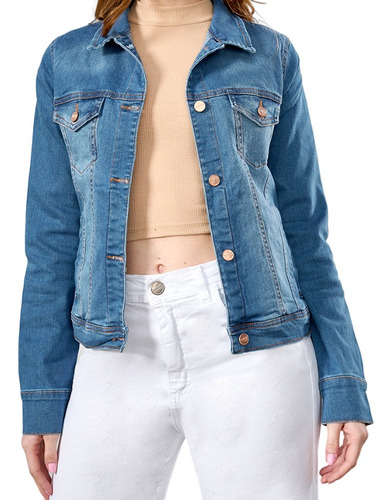 Campera Jeans Clasico Stone Mujer Cenitho