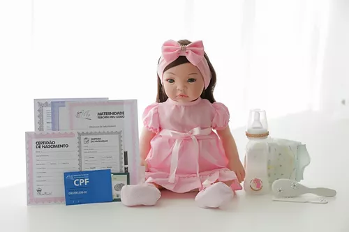 BEBÊ REBORN MEGA REALISTA OLIVIA ORIENTAL ESTREMAMENTE REAL CABELO HUMANO -  Maternidade Mundo Baby Reborn