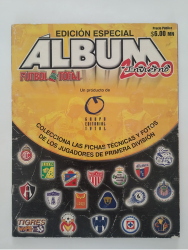 Colección Futbol Total Álbum Liga Mexicana Invierno 2000 