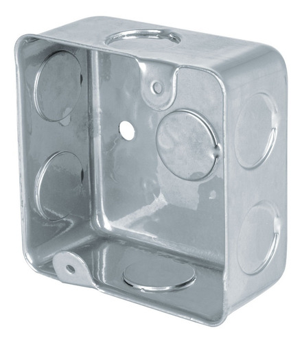 Caja Acero Cuadrada Galvanizada 3x3 45008 Paquete 12 Piezas Color Gris