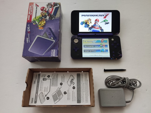 Consola Nintendo New 2ds Xl Violeta + Cargador + Caja + Memo
