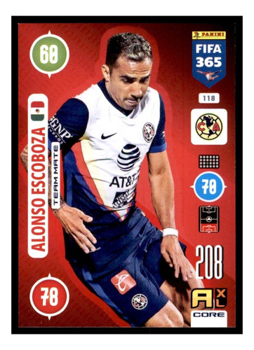 Carta Adrenalyn Xl Fifa 365 2021 / Alonso Escoboza 118