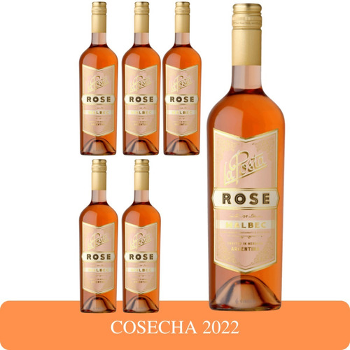 Vino La Posta Rose 2021 750ml X6. Quirino Bebidas