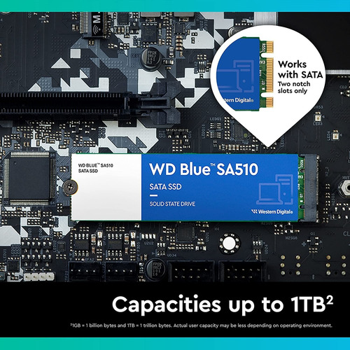 Ssd Western Digital Wds100t3b0b, M.2 2280, 1 Tb, Azul