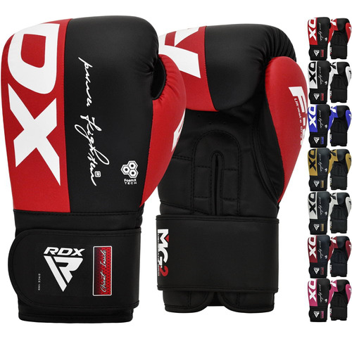 Guantes De Boxeo Rdx 16 Oz Negro/rojo