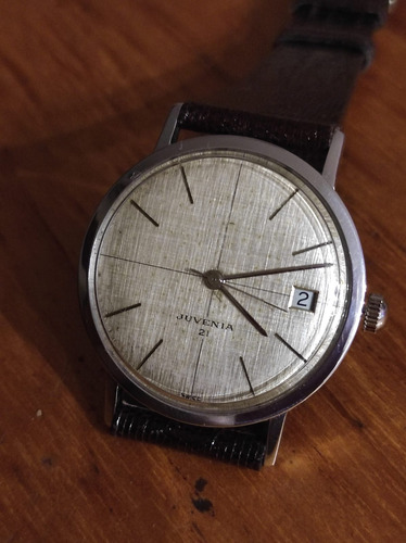 Reloj Juvenia 21 Slimatic - Automatic - Swiss Coleccion Marrón Oscuro Plateado Champagne (Usado)