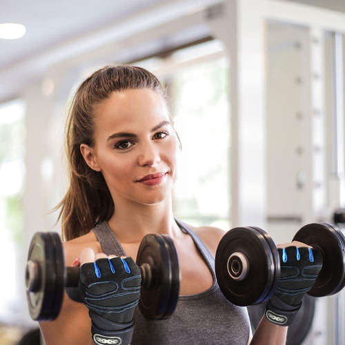 Imagen 2 de 10 de Guantes Gym Con Muñequera Para Deporte Gimnasio Mujer Hombre