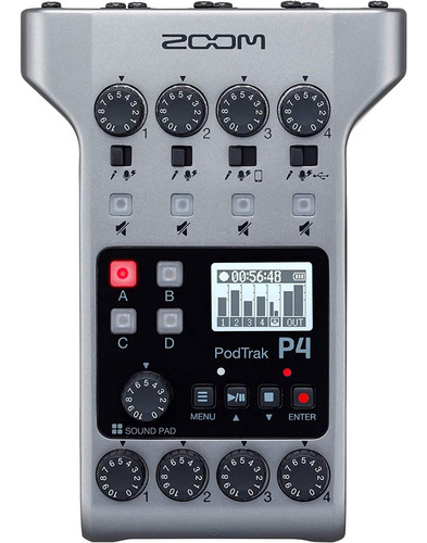 Grabadora Zoom Zp4-bstk Para Podcasting Multitrack Msi