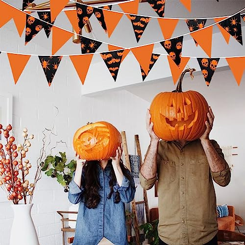 Decoraciones De Fiesta De Halloween Naranja Y Negro De 32 Pi