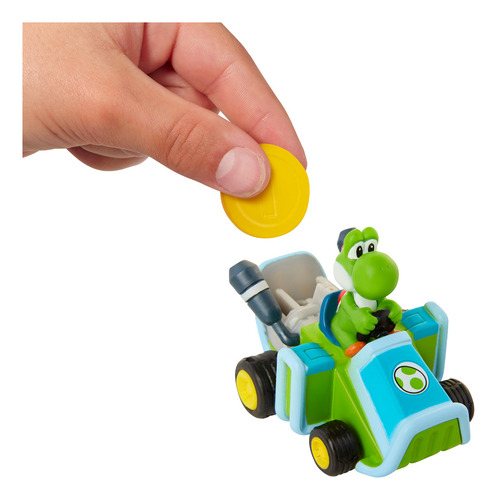 Yoshi Vehiculo Pull Back Moneda Original 5 40462 Mario Bros
