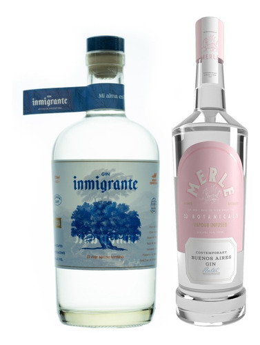 Combo 2 Gin Tonic: Gin Merle + Gin Inmigrante 750ml