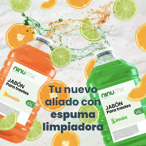Imagen 4 de 4 de Jabon Liquido Para Trastes Ninu 4 Litros