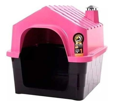 Casinha Durahouse Chaminé Rosa Tamanho 03 Cães - Durapets