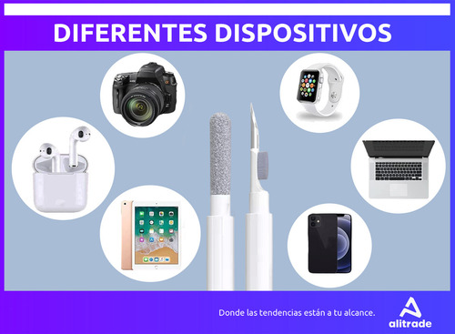 Kit De Limpieza Auriculares Multifuncional Pc Teclado Cel Alitrade