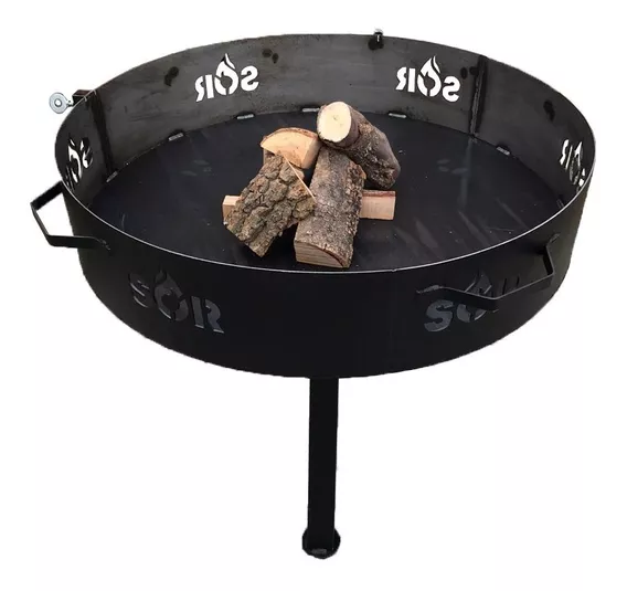 Asador Fogonero Parrilla Portátil Diametro Ø80cm Sor