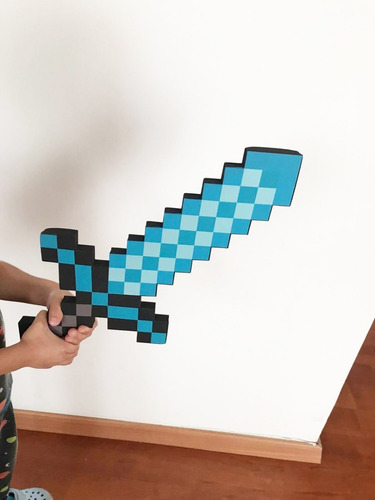 Sword Minecraft De Espuma Foamy Rigida Segura P Niños Nueva