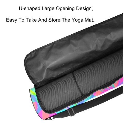 Colored Tropical Leave And Flowers Yoga Mat Full-zip Bag