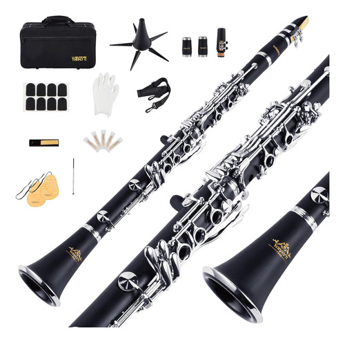 Clarinete Yanason B Flat 17 Key 2 Barriles, Estuche, So...