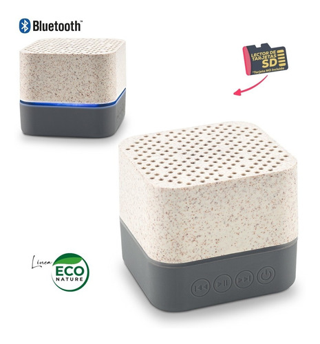 Speaker Bluetooth Lights Eco 5.0 Plastico Lector Tarjeta Sd