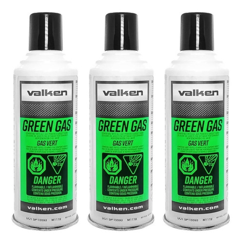 Green Gas X3 Airsoft Marcadoras 1000 Ml Silicona Valken Usa