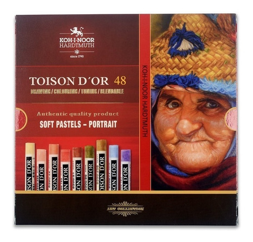 Giz Pastel Seco Soft Toison D´or Koh-i-noor 48 Tons Retrato