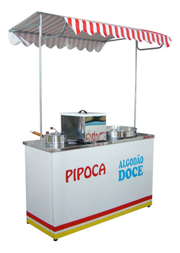 Barraca Festas Algodão Doce E Pipoca + Panela Pipoca Brinde