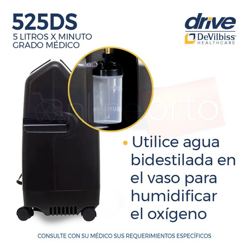 Imagen 3 de 10 de Concentrador De Oxigeno 5 Litros 525ds Marca Devilbiss