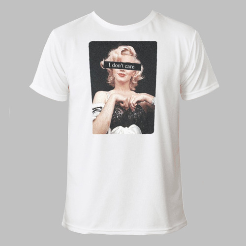 Playera Aesthetic Marilyn Monroe I Don't Care Manga Corta 