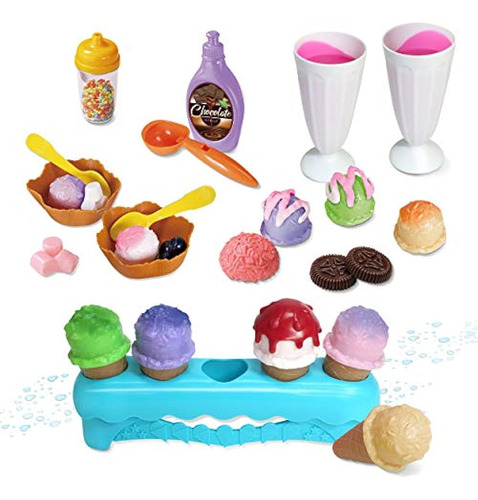 Kidzlane Ice Cream Playset | Juego De Juguetes De Helado De 