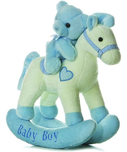 Aurora Baby  caballo De Peluche Balancín, 12 Pulgadas.