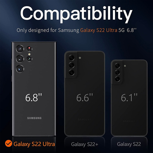 Imagen 4 de 10 de Carcasa Para Samsung S22 Ultra Transparente Reforzada